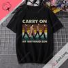 Supernatural TV Series Tshirt Carry on My Wayward Son Song Top 100 Cotton High Quality Loose Street Wear