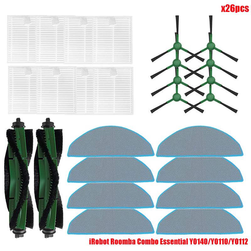 Replacement For Irobot Roomba Combo Essential /Vac Essential Y0112/Y0140/Y0110 Vacuum Cleaner Roller Brush Hepa Filter Mop Rags