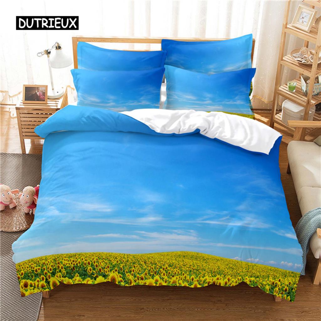 Красивый комплект постельного белья с цветочным принтом, комплект пододеяльников, комплект постельного белья с 3D-печатью, комплект постельного белья размера «queen size», модный дизайн