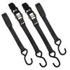 Ratchet Lashing Belts, 5m Long, 2.6cm Wide, Set of 2, Breaking Load Capacity: Approx. 800kg, Ratchet Type, for Moving and Transporting, Black