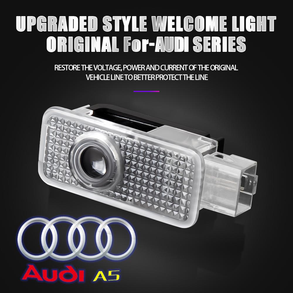 Led Car Door Welcome Lamp Laser Projector Night Light For 8q Quattro Q3 Q7 Q5 Sline S3 S4 S5 S6 S7 S8 RS A4 B8 8P A3 A6 A5 A6Lq8