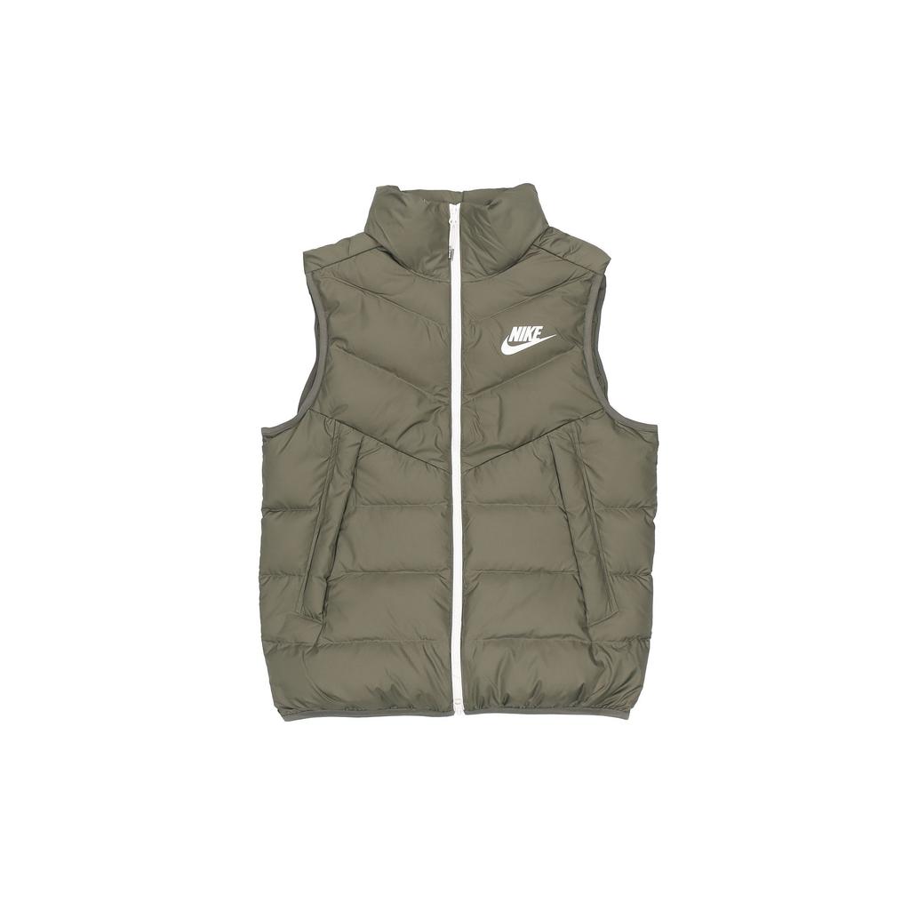 Nike NSW Down Fill Colorblock Теплый Повседневный Спортивный Жилет Стойка Воротник Мужская Верхняя Одежда Сумеречно-Желтый Болотный CV8975-380