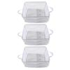 1/2/3/4pcs Closet Clothes Organizers Clothes Underwear Transparent Storage Box Stainless Steel Frame Wardrobe Storage Organizer