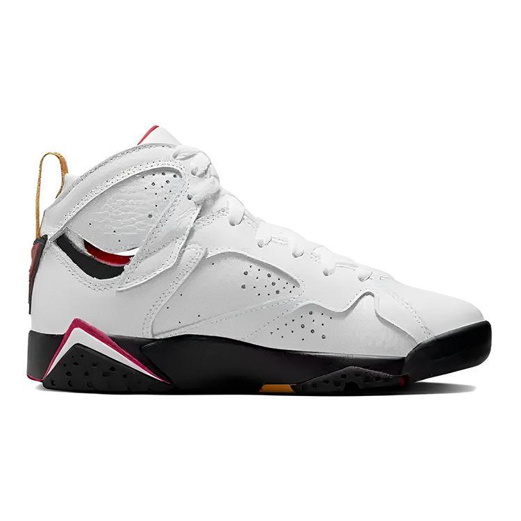 Кроссовки Air Jordan 7 Retro GS Cardinal 2022 для детей Белый Черный Кардинально-красный DQ6040-106
