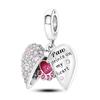 925 Silver Valentine's Day Love Pink Series Beads Suitable For Pan Bracelet Diy Anniversary Jewelry Gift