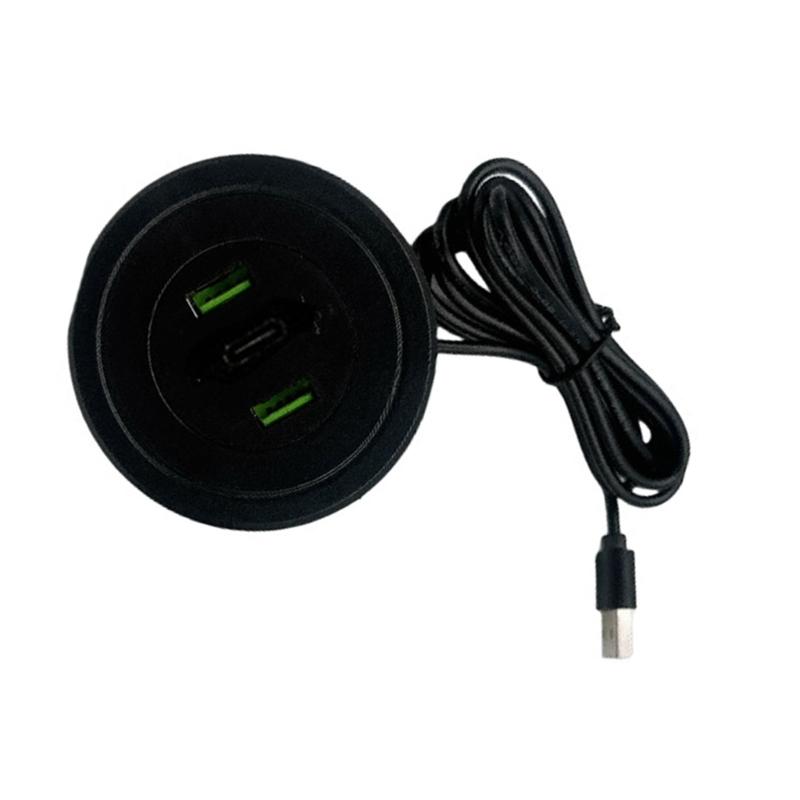 3-портовое встроенное настольное зарядное устройство USB для мобильного телефона 3 в 1 USB-разветвитель для компьютерного стола, линия передачи данных, адаптер для зарядки