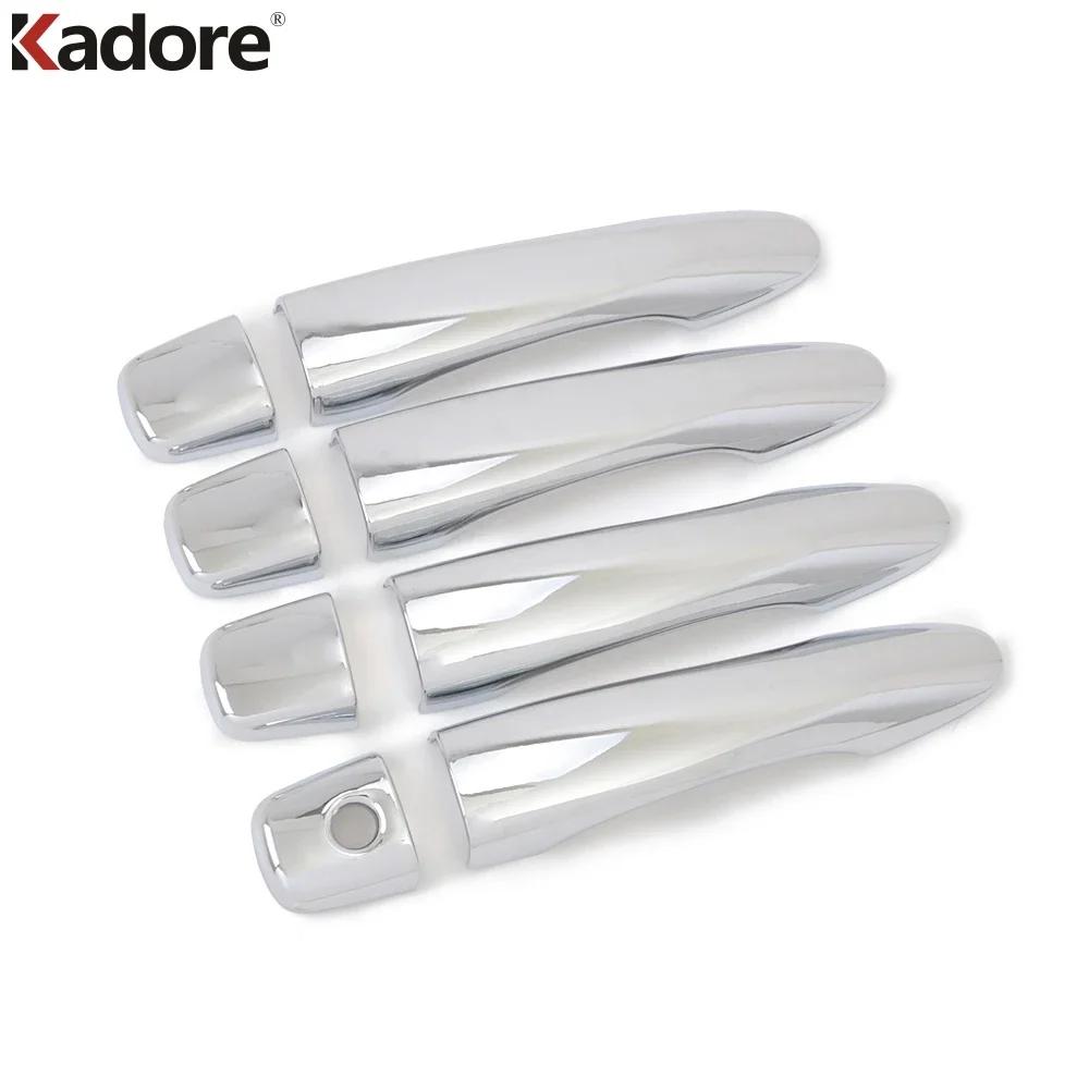 For Nissan Kicks 2017 2018 Carbon Fiber Car Door Handle Cover Trim Side Handles Catch Cap Frame Overlay Accessories