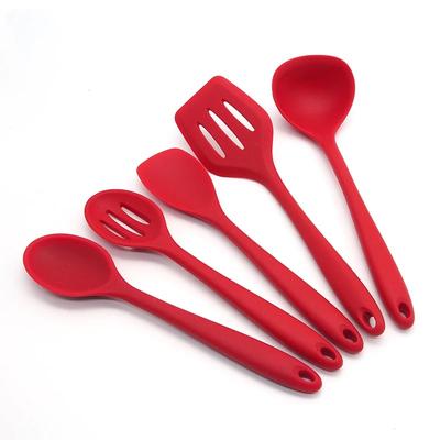 5 шт. силиконовая термостойкая антипригарная кухонная лопатка ложка кулинария выпечка инструменты кухонная утварь гаджеты набор инструментов