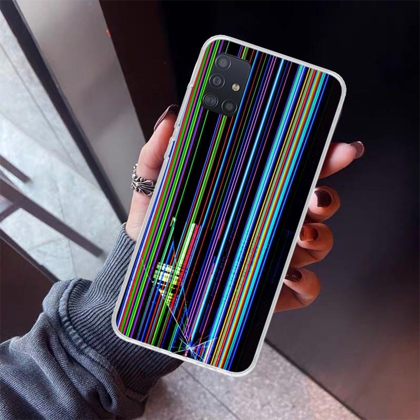Broken Phone Screen Phone Case For Samsung Galaxy A52 A51 A50S A32 A22 A12 A02S A72 A71 A31 A70 A30S Note 20 Ultra 10 Plus S10 G
