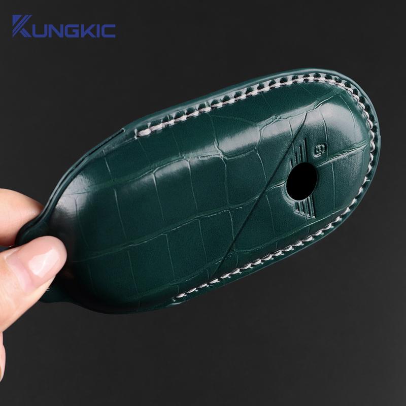 Leather Key Protection Cover For BMW MINI J01 J05 U25 F65 F66 2024 Car Remote Key Case Cover Shell Accessories Styling
