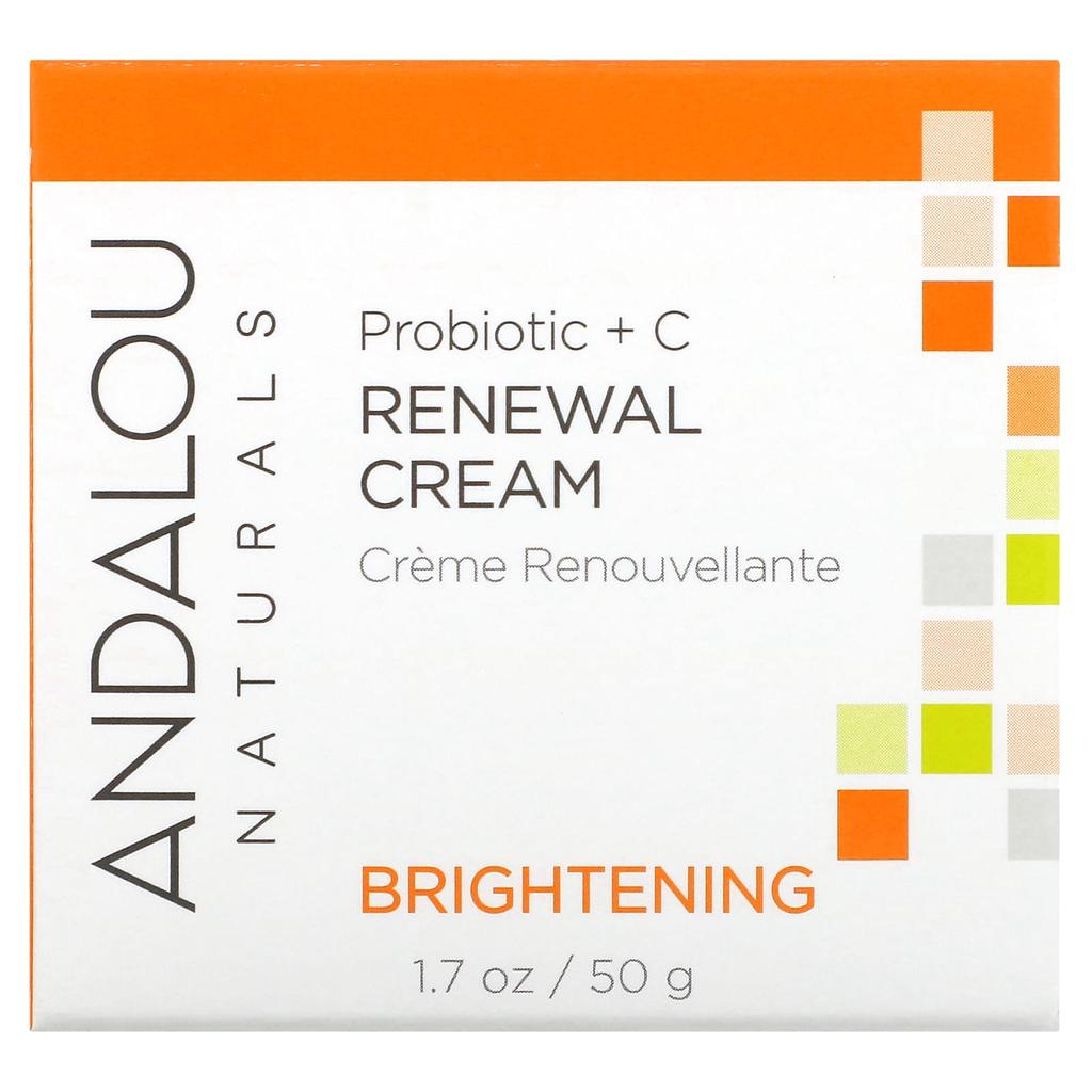 Renewal Cream, Probiotic + C, Brightening, 1.7 Fl Oz (50 Ml)