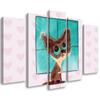 Five Piece Picture Canvas Print Little Cat