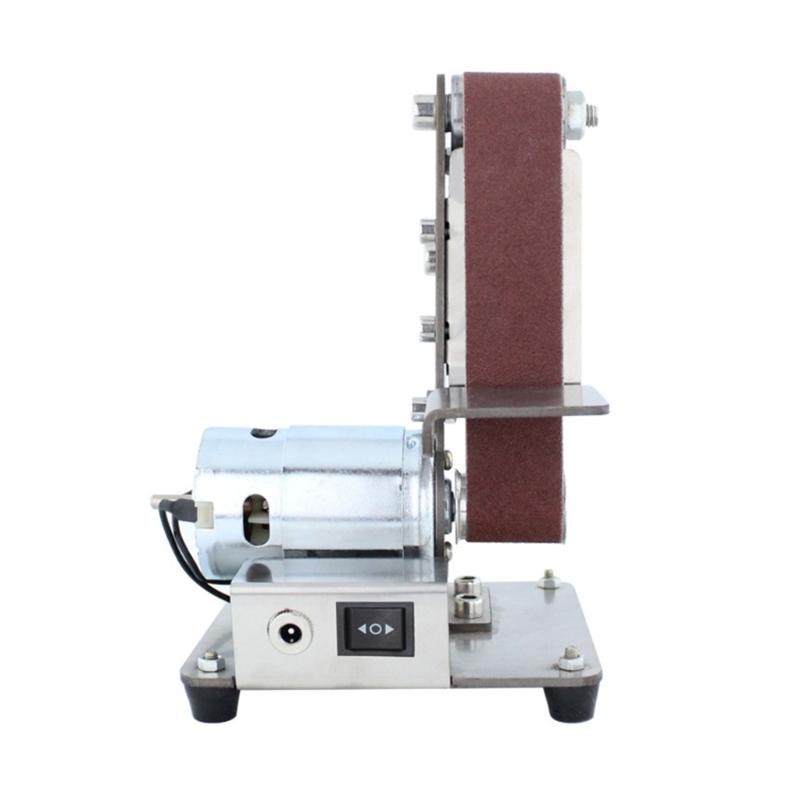 Компактный ленточный шлифовальный станок Малый инструмент для ленточной шлифовки Простой в эксплуатации для заточки и шлифовки с 7 настройками скорости