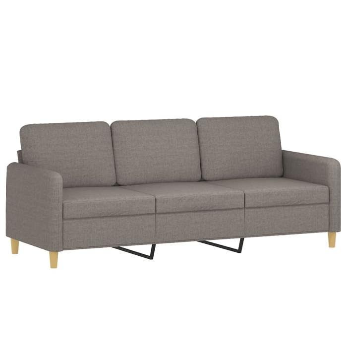 VidaXL Canapé à 3 places Taupe 180 cm Tissu 359493