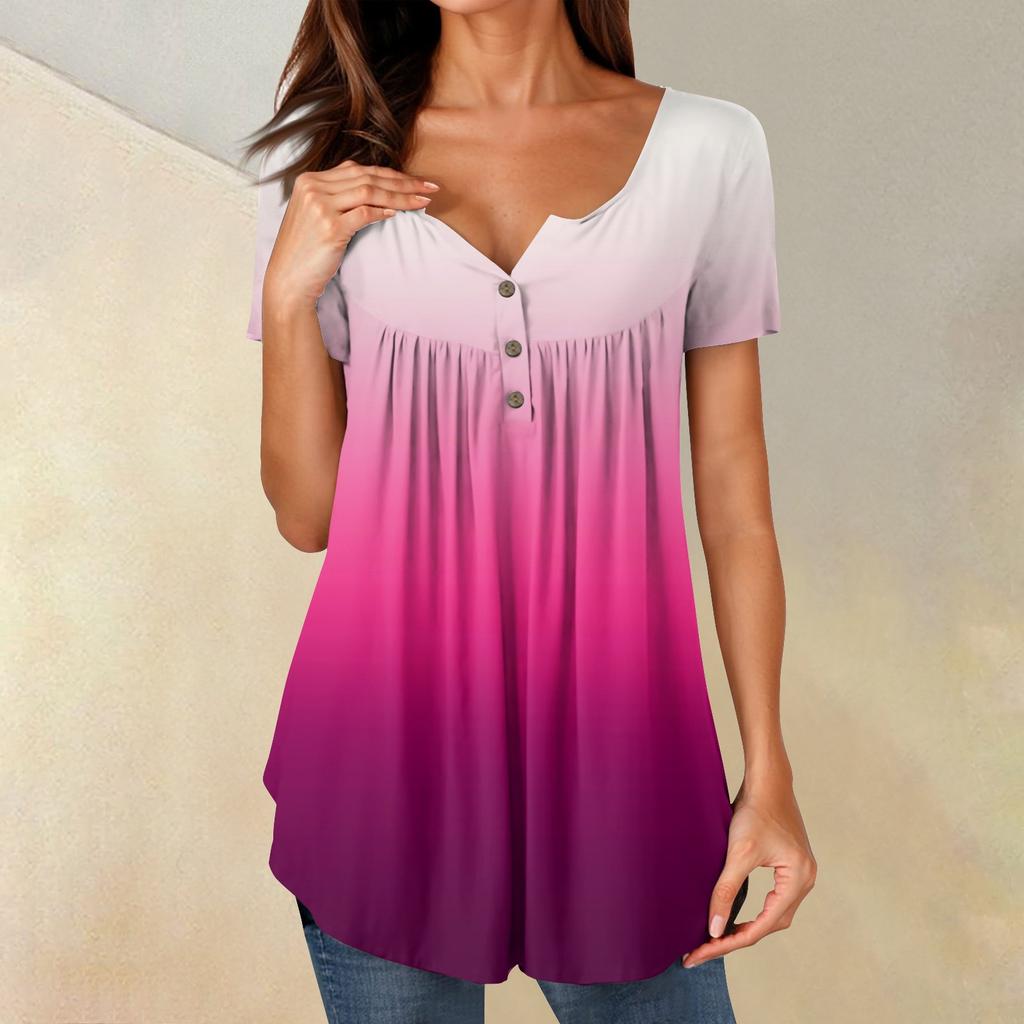 Женские туники, топы, нарядные, повседневные, летние, рубашки с коротким рукавом, свободный крой, плиссированный топ в стиле бохо