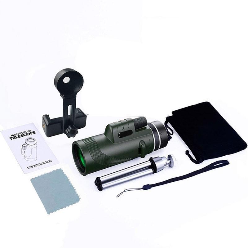 Монокулярный бинокль, Монокулярный бинокль HD Vision с дальним зумом со штативом или без него Портативный компактный бинокль для наблюдения за птицами