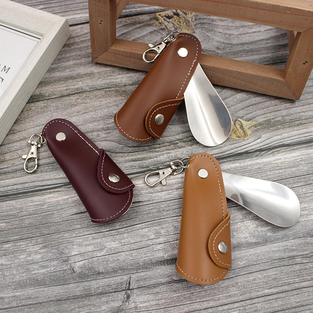 Japan and South Korea Metal Leather Shoehorn Portable Unisex Shoe Lifter
