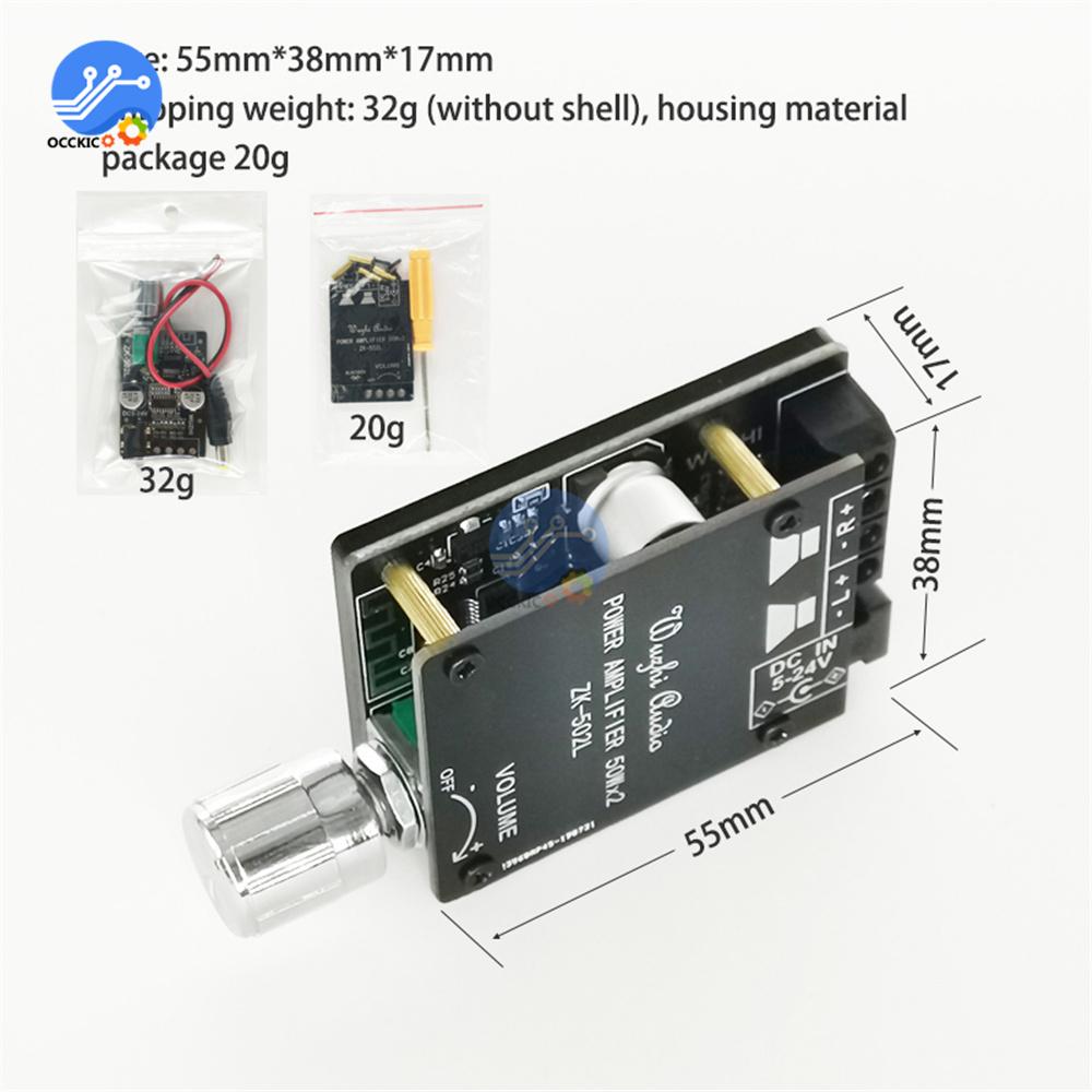 ZK-502L Аудио Колонки DIY Bluetooth 5.0 Цифровой Усилитель Высокой Мощности Стерео Плата 50 Вт + 50 Вт Усилитель Аудио Домашний Кинотеатр