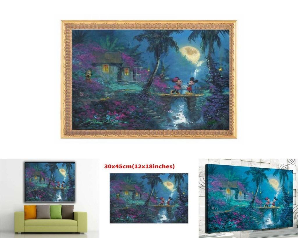 Холст Принцесса Русалка Настенное Искусство Современная Сказка Спальня Детская Комната Декоративная Картина Основной Материал