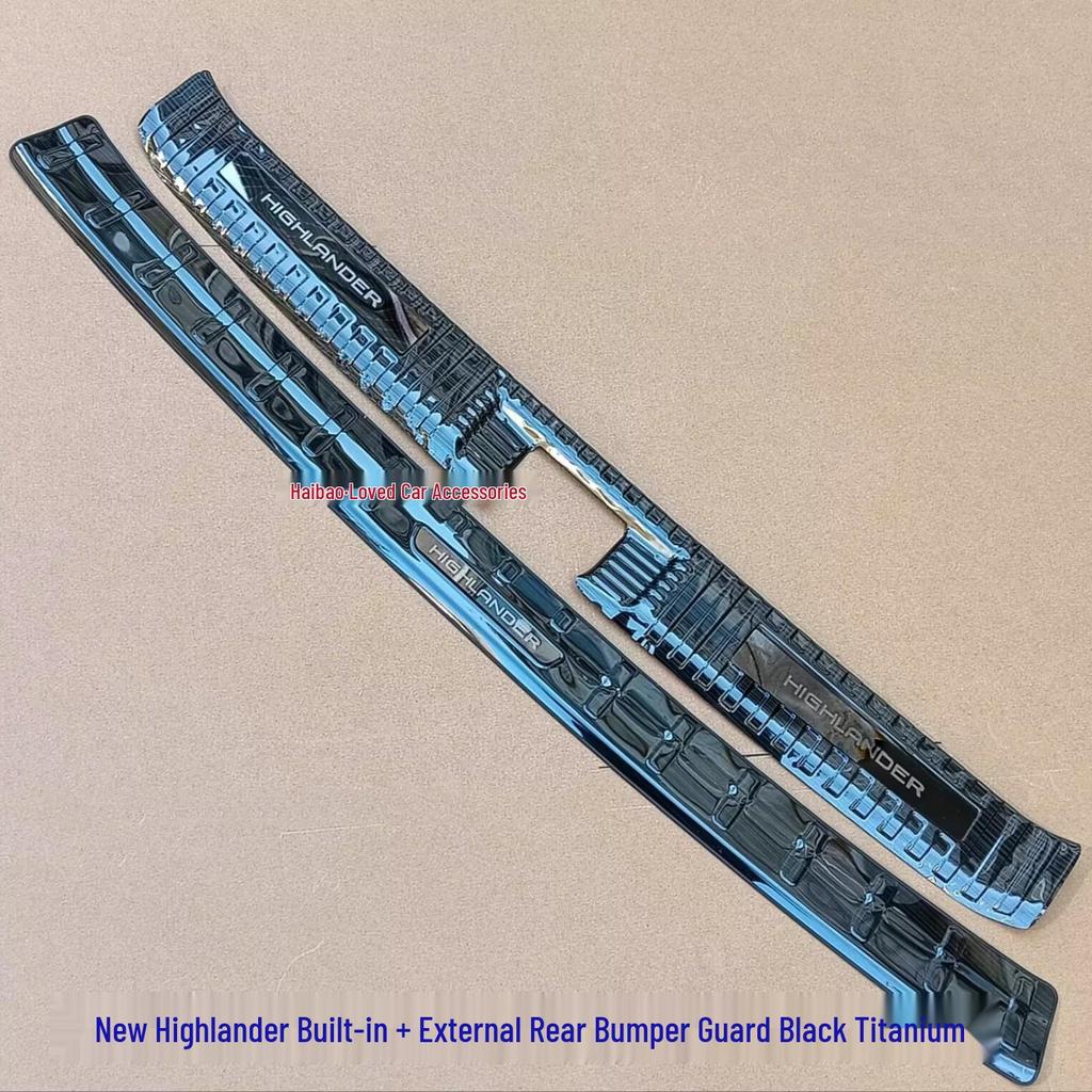 Защитная накладка на задний бампер и ступенька для Highlander 2022-2024, Crown Lu Fang Защита багажника из нержавеющей стали