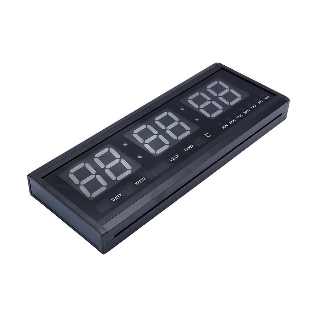 Large Modern LED Digital Wall Clock Date Temperature 24 Or 12 Hour Office