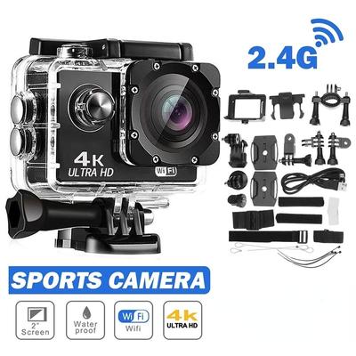 Экшн-камера Full Hd, 4K/30 кадров в секунду, Wi-Fi, 2-дюймовый подводный водонепроницаемый шлем, видеозапись, спортивные камеры, уличные видеокамеры