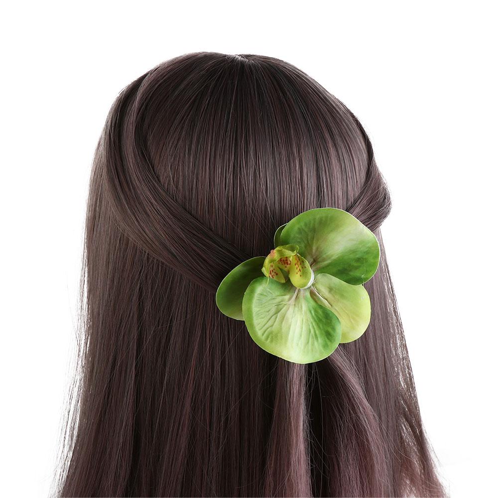 Hair Accessories Orchid Hairpin Pink Orchid Bohemia Barrettes Elegant Flower Hair Clip  Beach