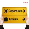 1pc 2D Flat 8x12" Vintage Airport "Departures & Arrivals" Metal Sign - Retro Airplane/Suitcase Wall Art for Bar Cafe Beach