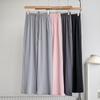 Pink ice silk sunscreen wide-leg pants women's summer thin new high waist drape anti-mosquito cool mask pants