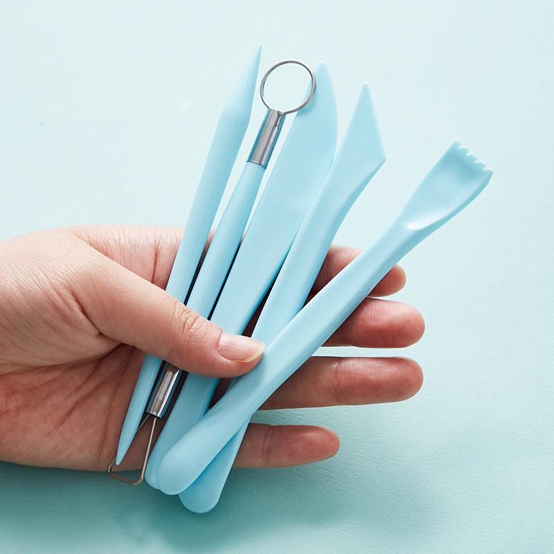 Pottery Clay Sculpture Tools Art Supplies Clay 5 Pcs Set Pottery Knife Soft Pottery Sculpture Knife Art Tools 5 Color Optional