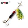 FTK 1PCS/5PCS/10PCS Metal Spinning Stick Sequin Spoon Lure 11.5CM 20g Spinner 10 Colors Fishing Hard Bait Treble Hook Fishing Accessories