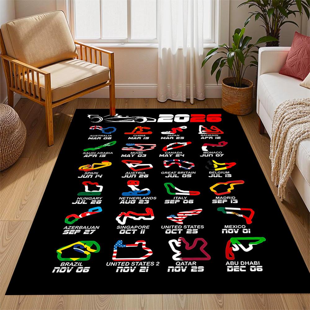 Formula Calendar Floor Mat Design for Playrooms Decorate room Entryway Dining Room Anti-slip Rug Decorate Offices Spiritual Gift