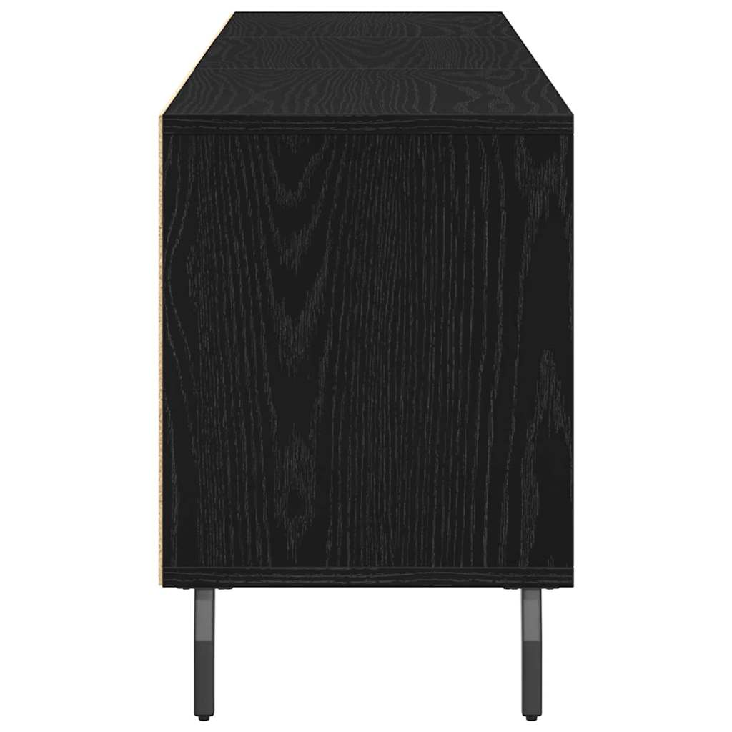 TV Stand in Black Oak Look 150 x 30 x 44.5 cm