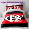 Flamengo football soccer Pattern Bedding,Quilt Set Quilt Cover Pillowcase Home Birthday Gift (1*duvet cover+2*pillowcase,without core)