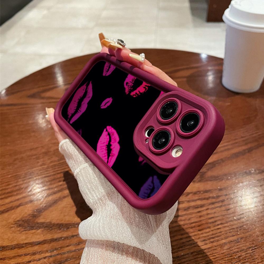 LZ19 Lips kiss art силиконовый чехол для телефона Samsung A15 A35 S24 S23 Ultra S22 S21 Plus S20 FE A05 A06 A54 A55 A53 A14 M15 противоударный задний чехол