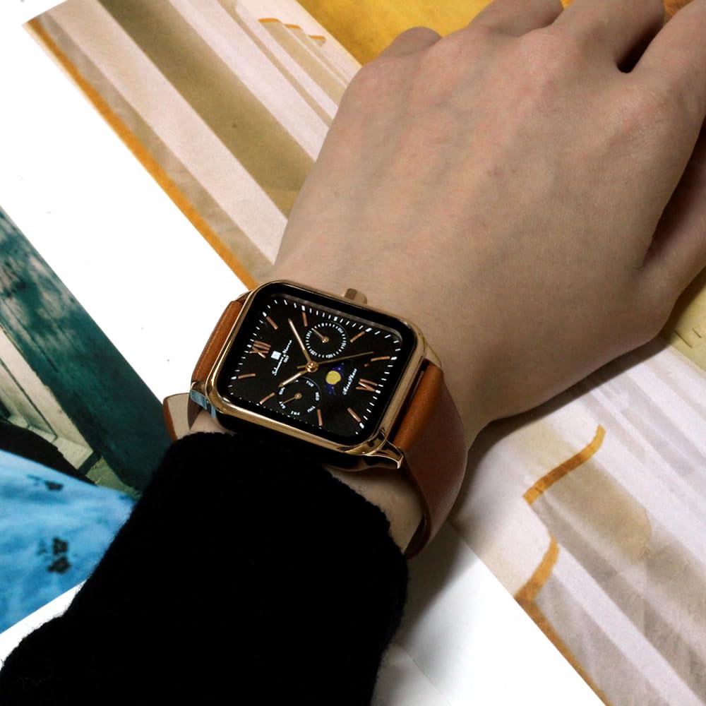 Квадратные часы Salvatore Marra с фазой Луны, с водой, деловая кожа, лимитированная серия, розовый, верблюжий, мужские, многокалендарные, водостойкие, стильные, ремешок, издание, золото,