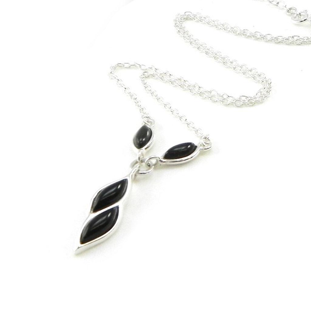 Les Trésors De Lily [I8933] - Silver Necklace 'Jet Black Goddess' Black Silver (rhodium Plated) - 30x25 Mm