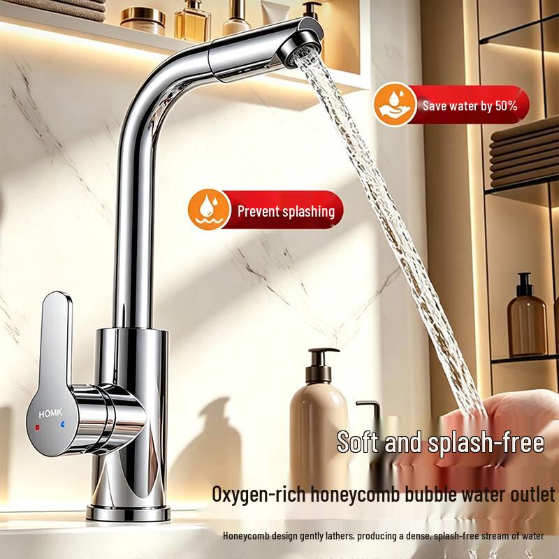 HOMK Stainless Steel Bathroom Basin Faucet
