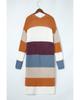 Azura Exchange Colorblock Open Front Long Knit Cardigan