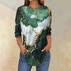 3/4 Length Sleeve Womens Tops Summer T-Shirts Floral Print V Neck Casual Basic Tee Button Shirts Tunic Tops
