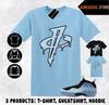 Футболка Foamposite One Psychic Blue Сочетание Кроссовка Кроссовка Кроссовки Penny 1 Cent Футболка Унисекс Футболка