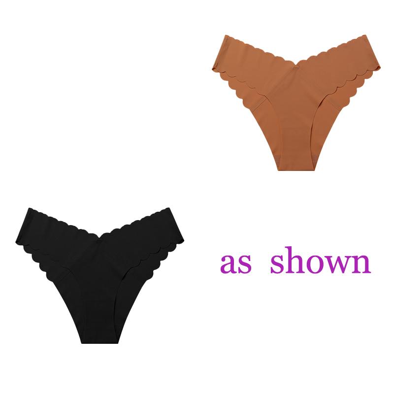TERMEZY 2 шт./лот, женские сексуальные трусики из ледяного шелка, эластичное нижнее белье с низкой посадкой, женское нижнее белье, стринги, удобные стринги с волнистым краем, нижнее белье