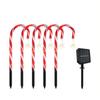 5 In 1 Christmas Candy Cane Lights Outdoor Solar Landscape Lamps Christmas Solar Stake Lights For Garden Lawn Yard Christmas Decoration
