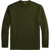 Polo Классический крой Хлопковое джерси Футболка с длинным рукавом Мужские топы Оливково-зеленый 710970697-004