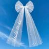 Simple Bride Bow Hair  Veil Tulle Bow Marry Veil Clothes Match Wedding Headdress  Bridal Events