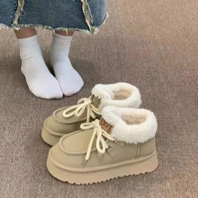 Женские туфли на платформе со шнурками, новые, на толстой шнуровке, женские зимние ботинки на скользящей подошве, высокое качество, Gyaru, элегантные и модные, 39