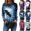 Tee Shirts For Women Fall Casual Long Sleeve Shirts Sweatshirt Halloween Printing Top Pullover