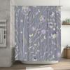 Purple Floral Shower Curtain Decorative Watercolor Print Bath Linen Wall Hanging Home Accessories for Bathroom
