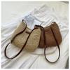 1PC New Women Ladies Handbag Beach Bag Straw Woven Bag Shoulder Bags Straw Knitted Purses Handbags Travel Side Accessories