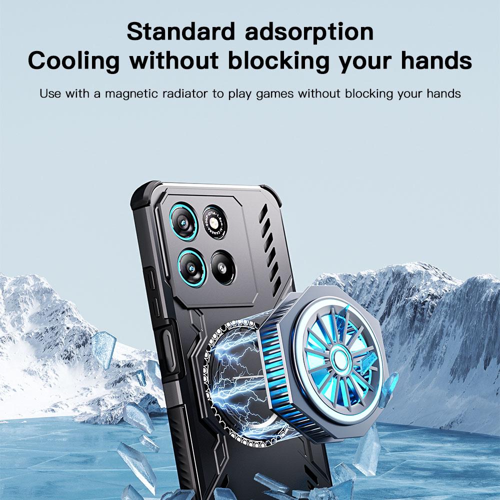 KEYSION Термозащитный чехол для Motorola G86 5G G57 G67 Power Магнитное охлаждение Ударопрочный чехол для телефона для MOTO G100 G15 G75 5G